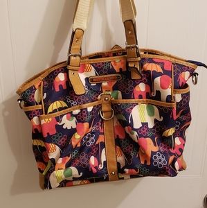 Lily bloom tote bag (elephant rain)